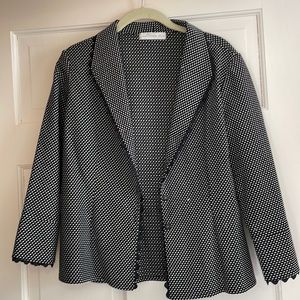 Unlined black and white jacket